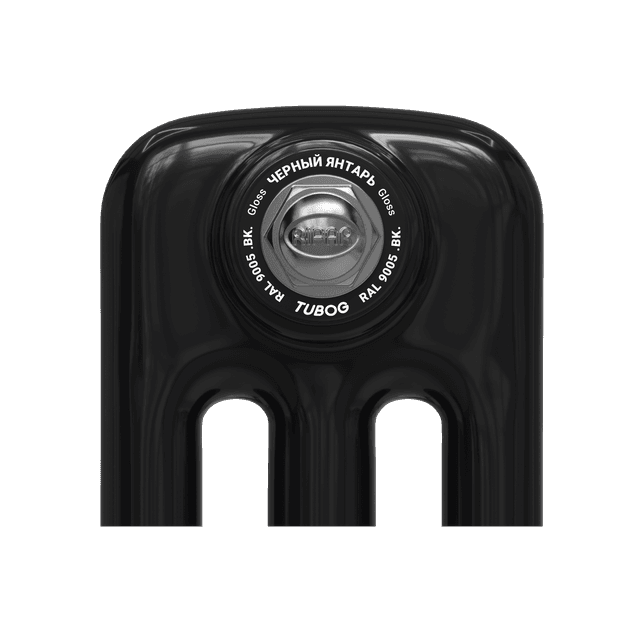 Образец цвета радиатора Rifar Tubog BK RAL 9005 Gloss Черный янтарь