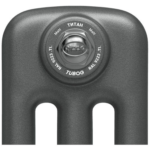 Фрагмент радиатора Rifar Tubog в матовом цвете Titan RAL 9223
