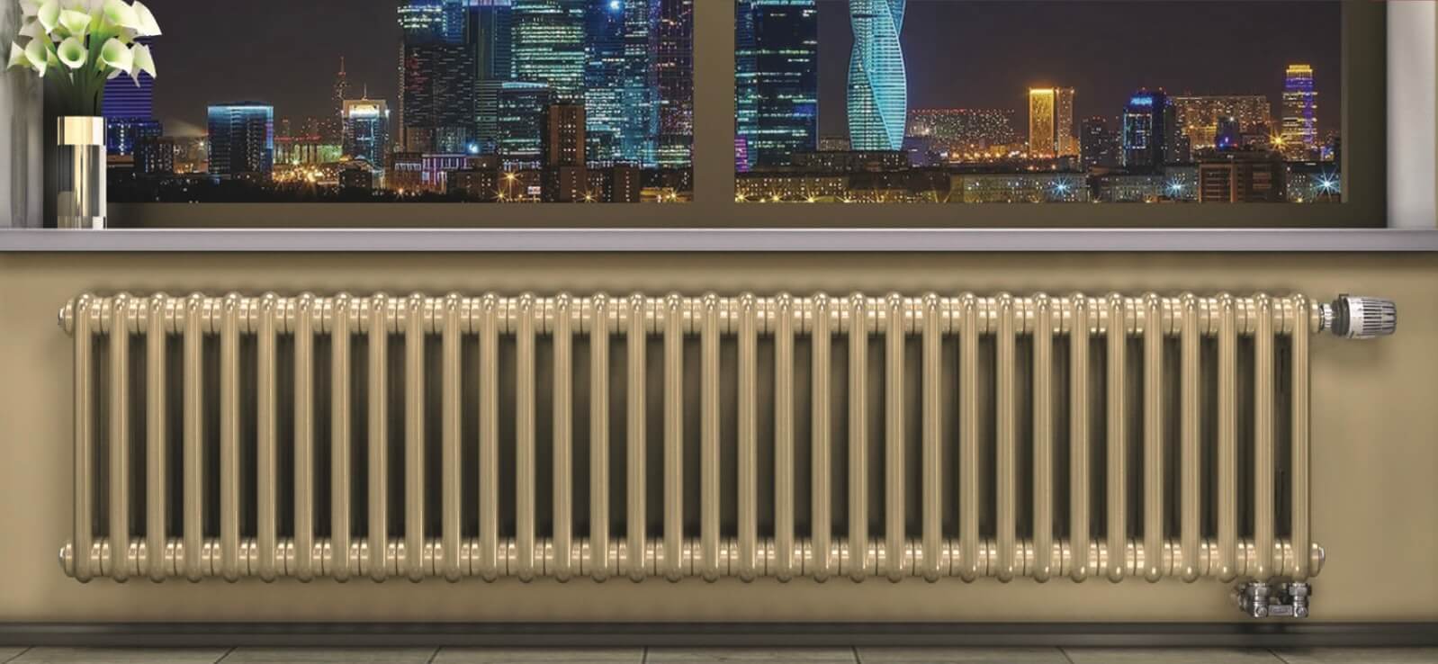 Трубчатые радиаторы для квартиры - установка под окном